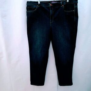 Gloria Vanderbilt Jeans 20W Amanda Straight Leg Stretch Denim Pants Plus Size